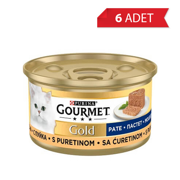 Gourmet Gold Kıyılmış Hindili Kedi Konservesi 85gr (6 Adet)-altan-mama
